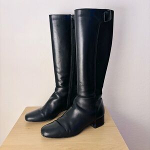 Aquatalia Women’s Black‎ Leather Riding Boots